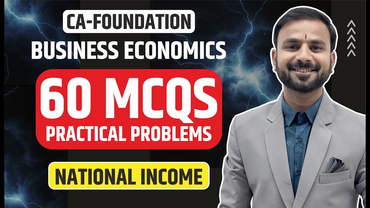Foundation Economics | National Income Practical Problems MCQ's | MCQ Practice #cafoundation #mcq