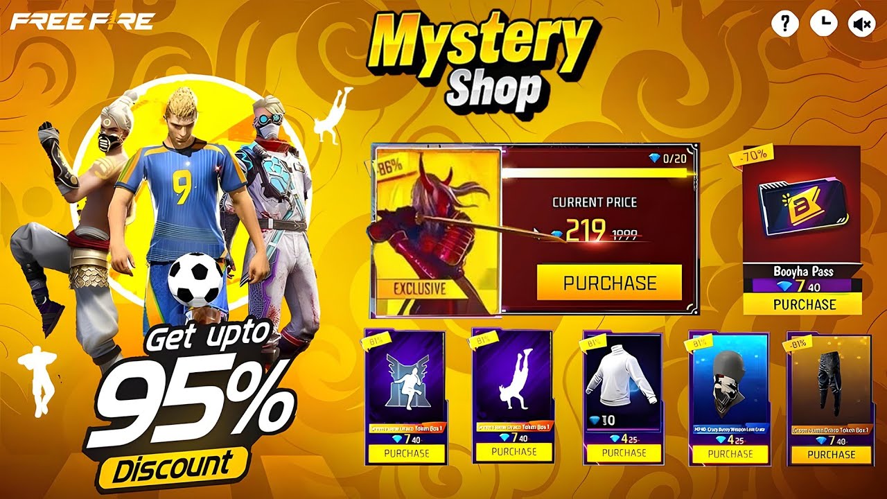 Дата события со скидками в Mystery Shop в Free Fire | Изменения в обновлении OB54 | Новое событие...