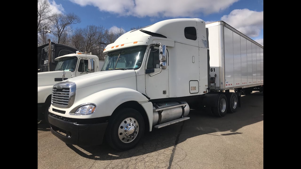 FREIGHTLINER COLUMBIA BAD TIRES, WRONG WHEELS, TOO SHORT STUDS AND MILWAUKEE DOWN!