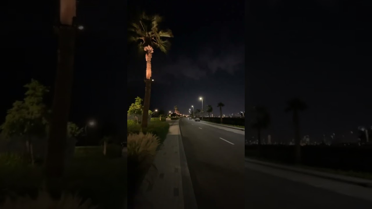Midnight walking to the beach 