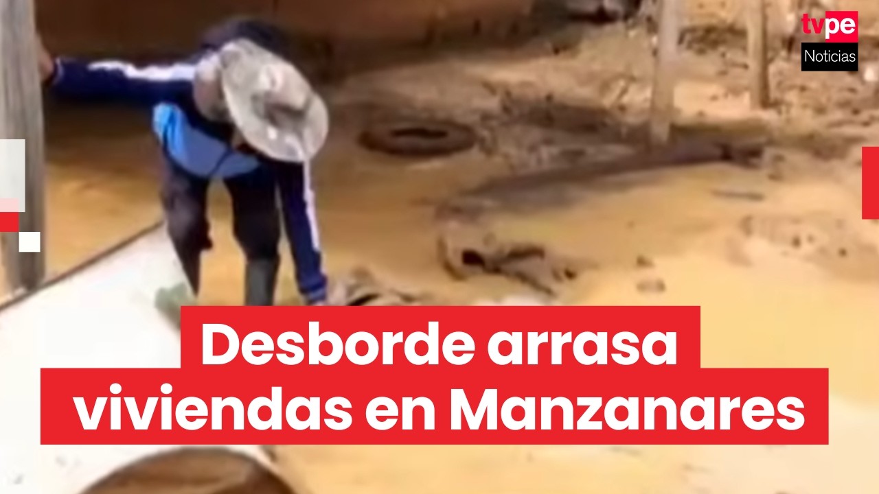 Junín: desborde de río afecta viviendas y cultivos en Manzanares