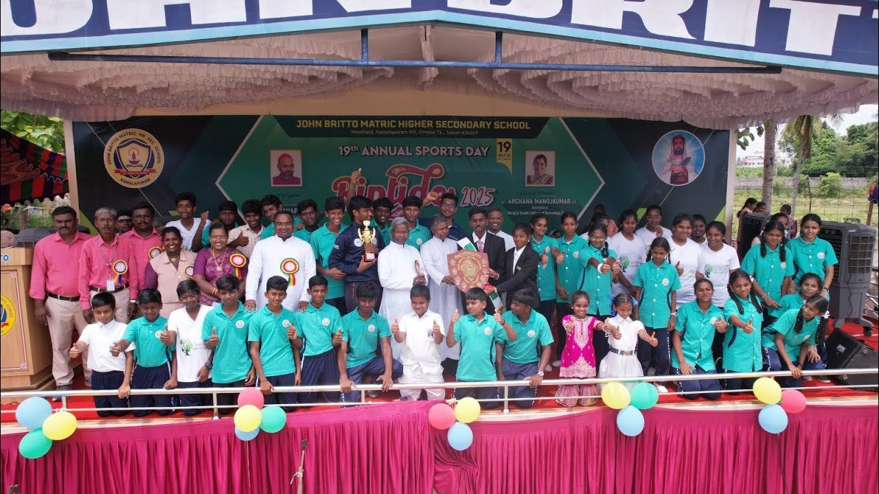 Riptide 2025 | 19th Annual Sports Day | John Britto Matric Hr Sec School 🏫