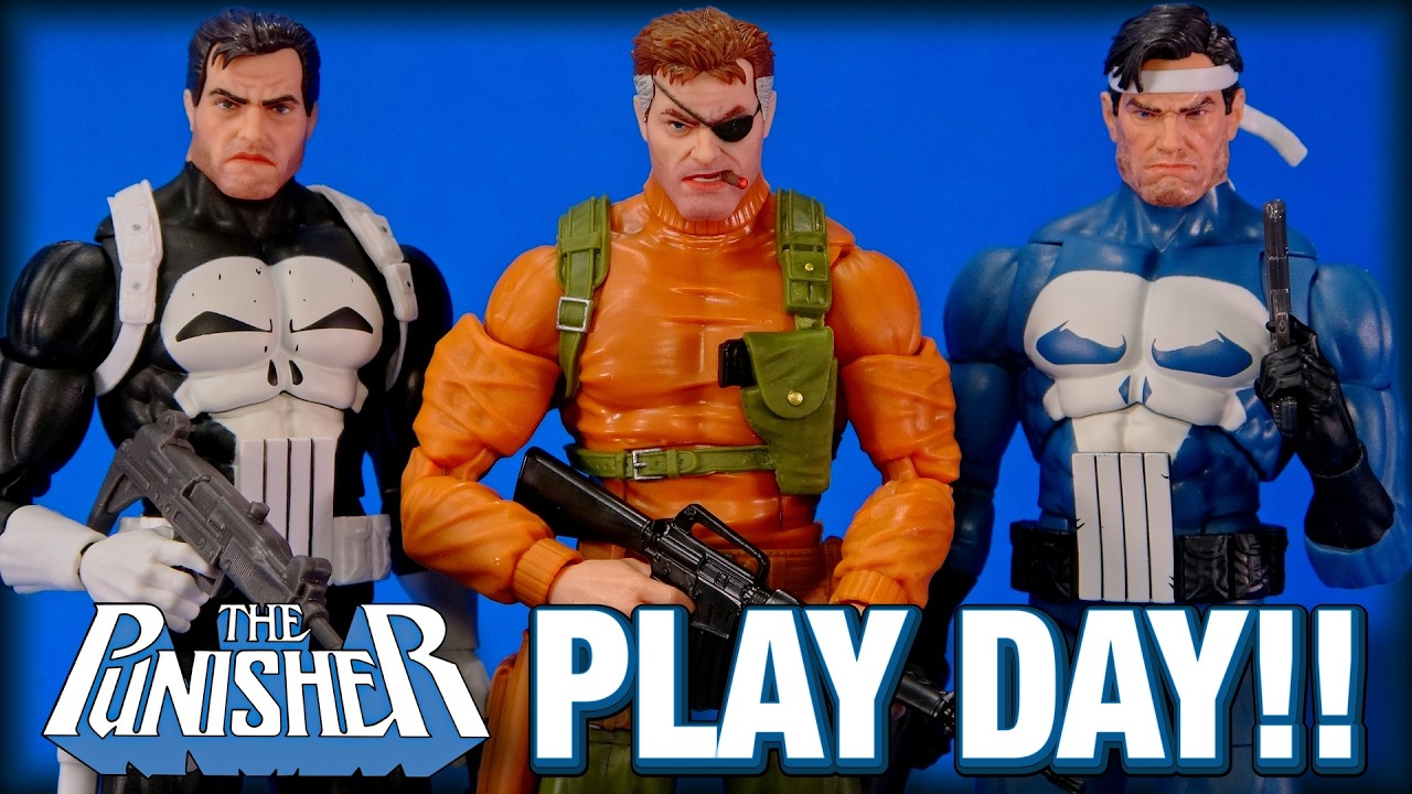 PLAY DAY! Marvel Legends Punisher and Nick Fury Gamerverse Review and Customizing!
