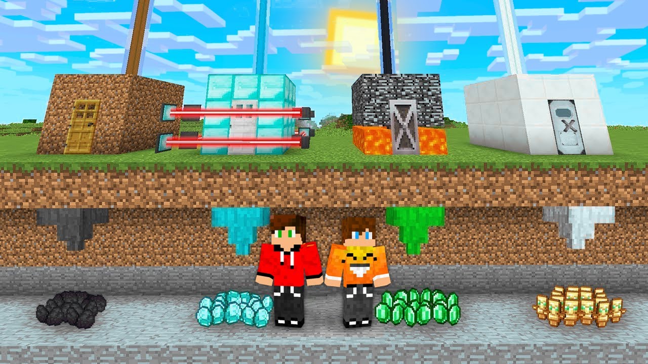 4 SPOSOBY NA KRADZIEŻ DIAMENTÓW Z TAJNYCH BAZ w Minecraft!