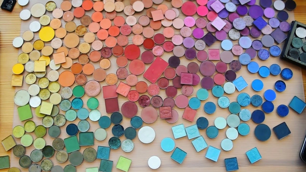 Organizing my single eyeshadow collection part 1 - colors