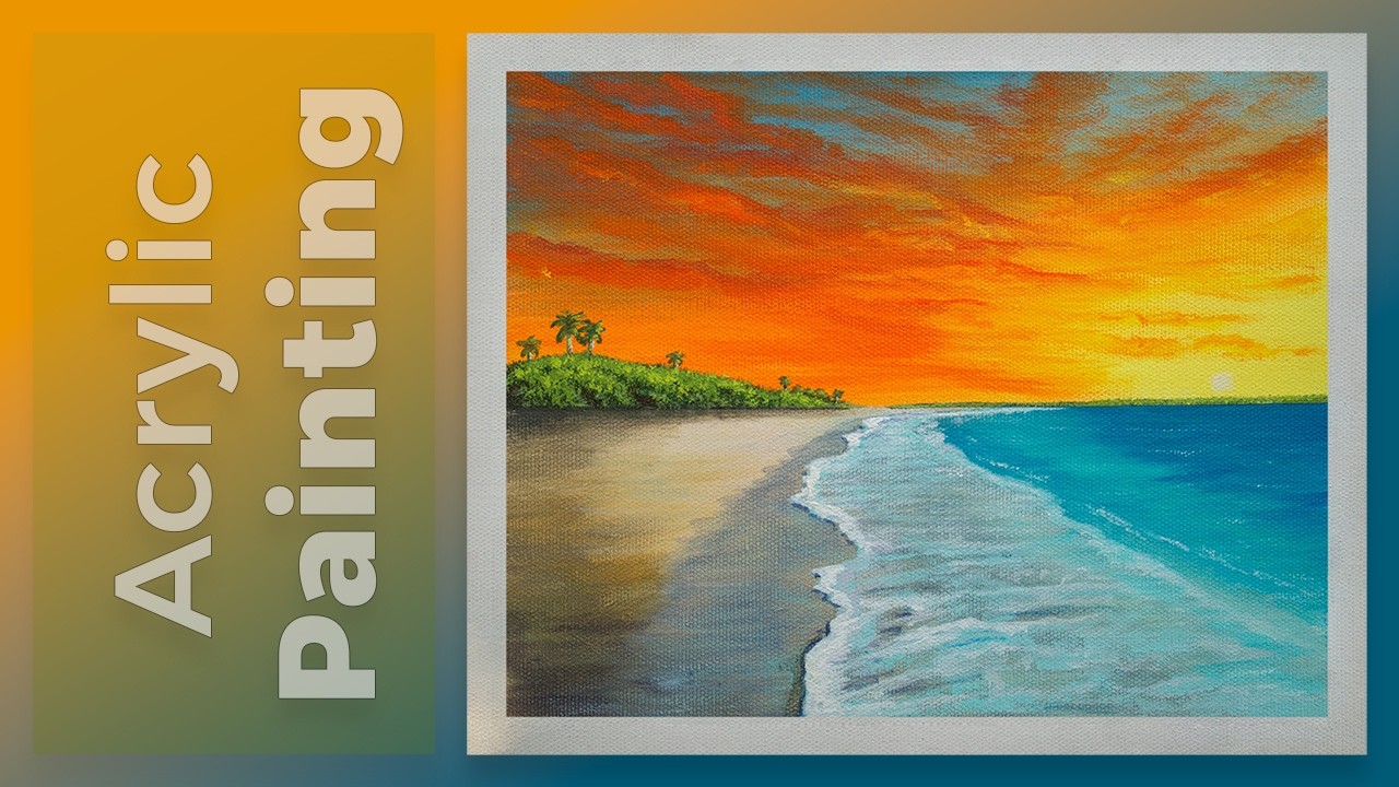 How to Paint Blindingly Bright Horizons | Acrylic Painting for Beginners | Step by Step