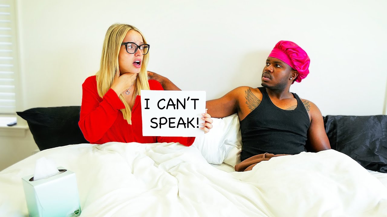 I LOST MY VOICE PRANK ON BOYFRIEND!! *HILARIOUS*