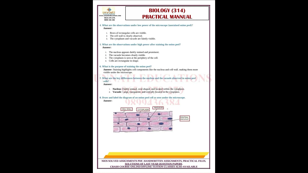 nios biology practical exam questions| Viva Question released| Biology practical class 12