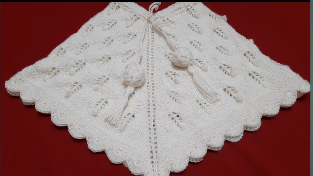 Poncho Knitting in Hindi |  One coloured Designer Poncho |  How to knit stylish poncho 2021-22