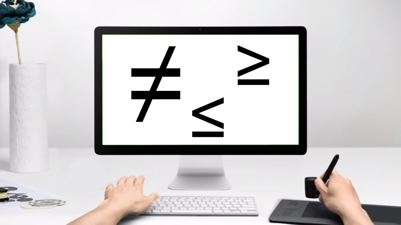 Como escrever o sinal de diferente e outros caracteres especiais no Windows