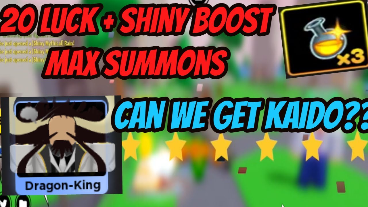20 Luck + Shiny Boost Max Summons !!! What can i get? - Anime Fighters