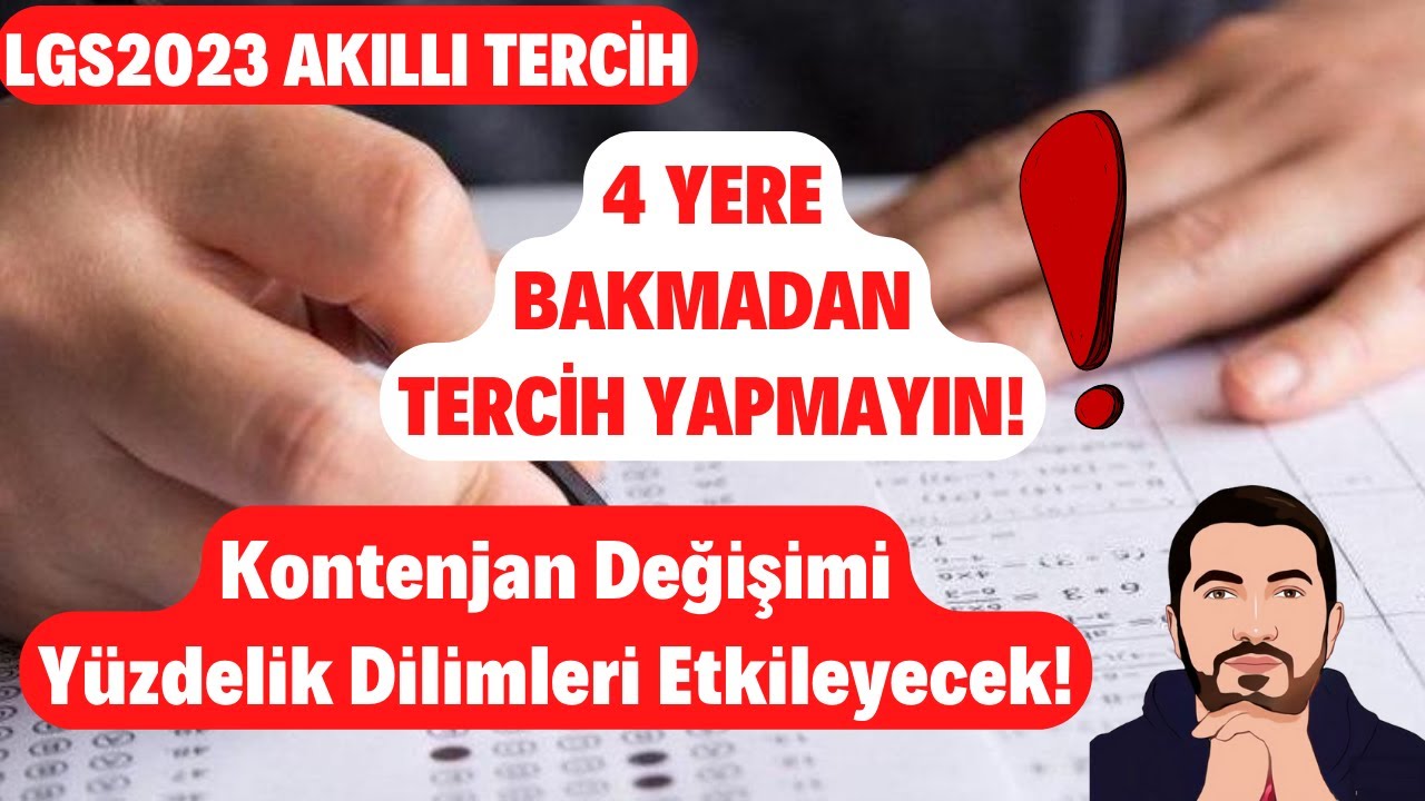4 Yere Bakmadan LGS2023 Tercihlerini Yapmayın! Kontenjan Değişimi Yüzdelik Dilimi  Oynatacak!