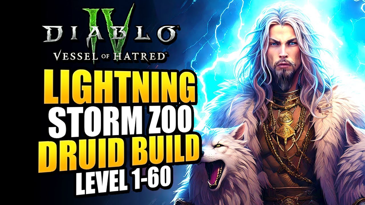 Diablo 4 Best Druid Leveling Build Season 8 - Storm Pets Druid Build