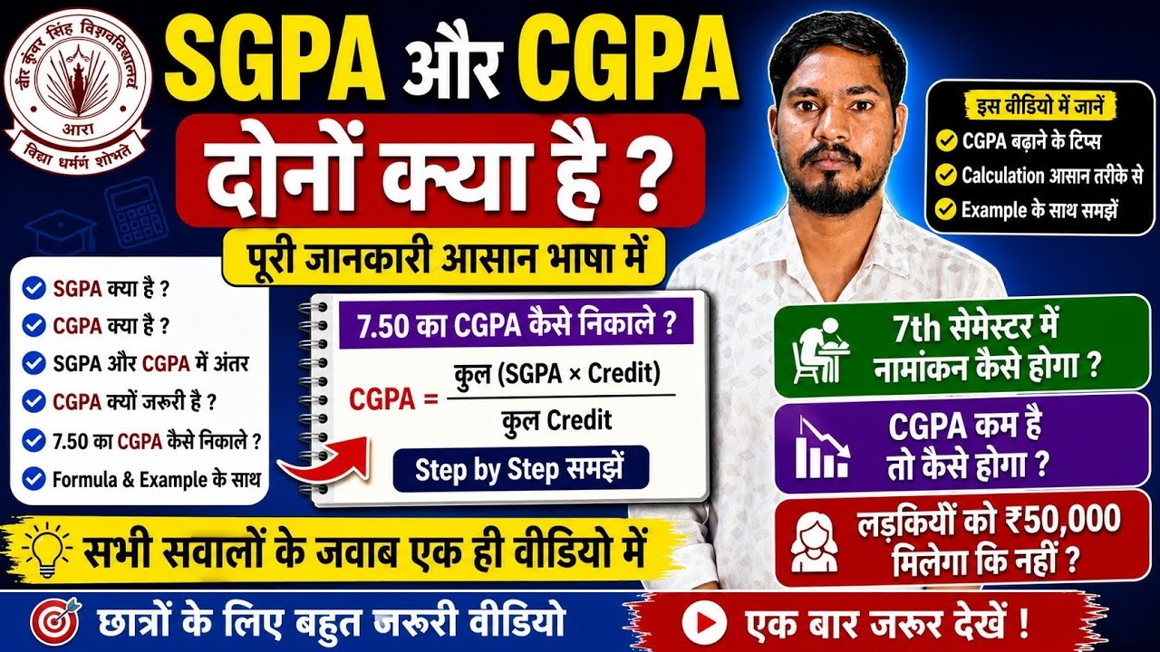 What are SGPA and CGPA? | 7.50 CGPA 7th Semester Admission? | Exit After 6th Semester | 7th Semester