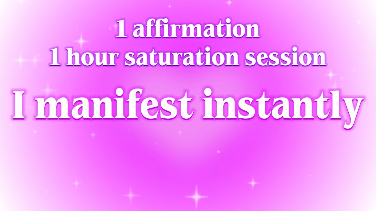 I manifest instantly💗1 hour saturation session 2200+ repetition robotic affirmations