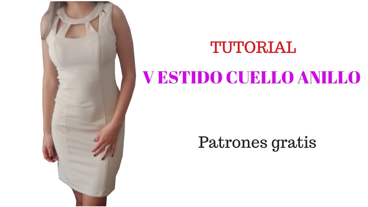 DIY Como hacer un vestido cuello anillo corte y confección