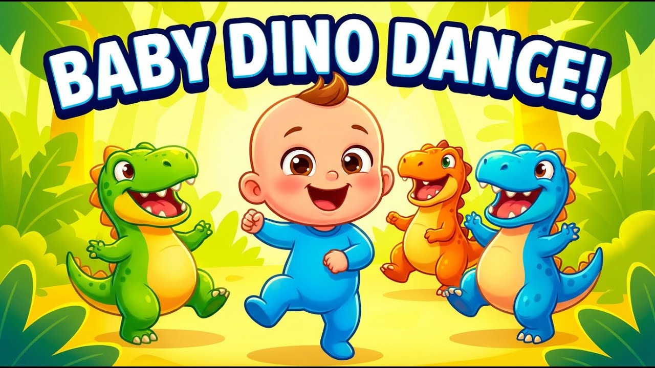 🎵 Baby Dinosaur Dance Party 🦖👶 | Baby Dino Fun Song | Nursery Rhymes for Kids USA