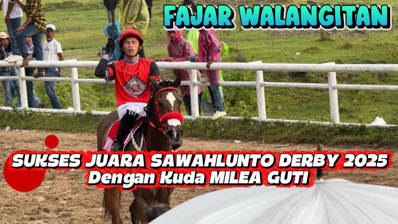 FAJAR WALANGITAN JUARA Kelas SAWAHLUNTO DERBY 2025. Kuda MILEA GUTI JUARA