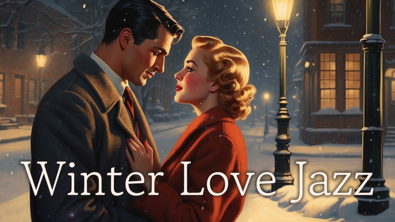 Winter Love Jazz Romance✨[Official Lyric Video] Vintage Love Story on a Warm Night of Falling Snow