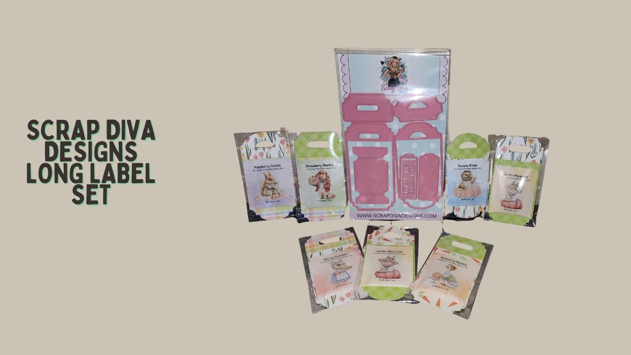 Tea Favors using #scrapdivadesigns Long Label Set