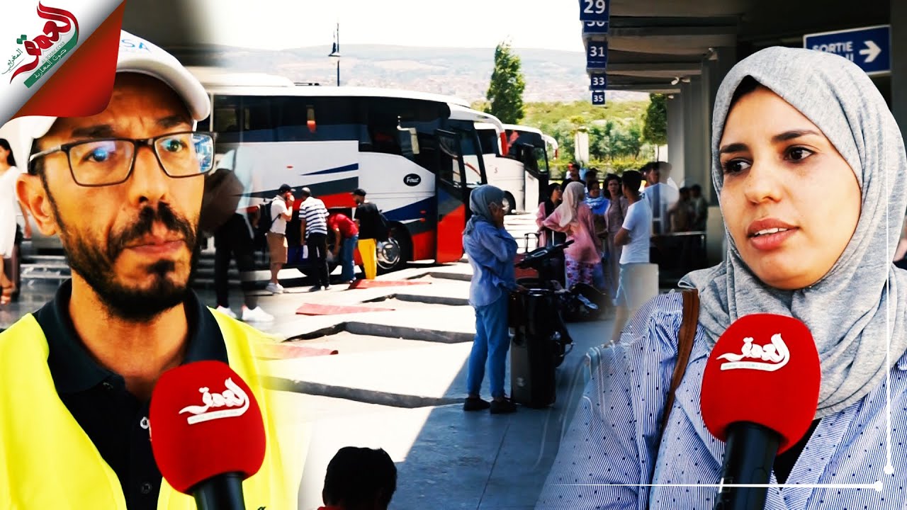 إقبال كبير للمسافرين على المحطة الطرقية بطنجة تزامنا مع العيد و 