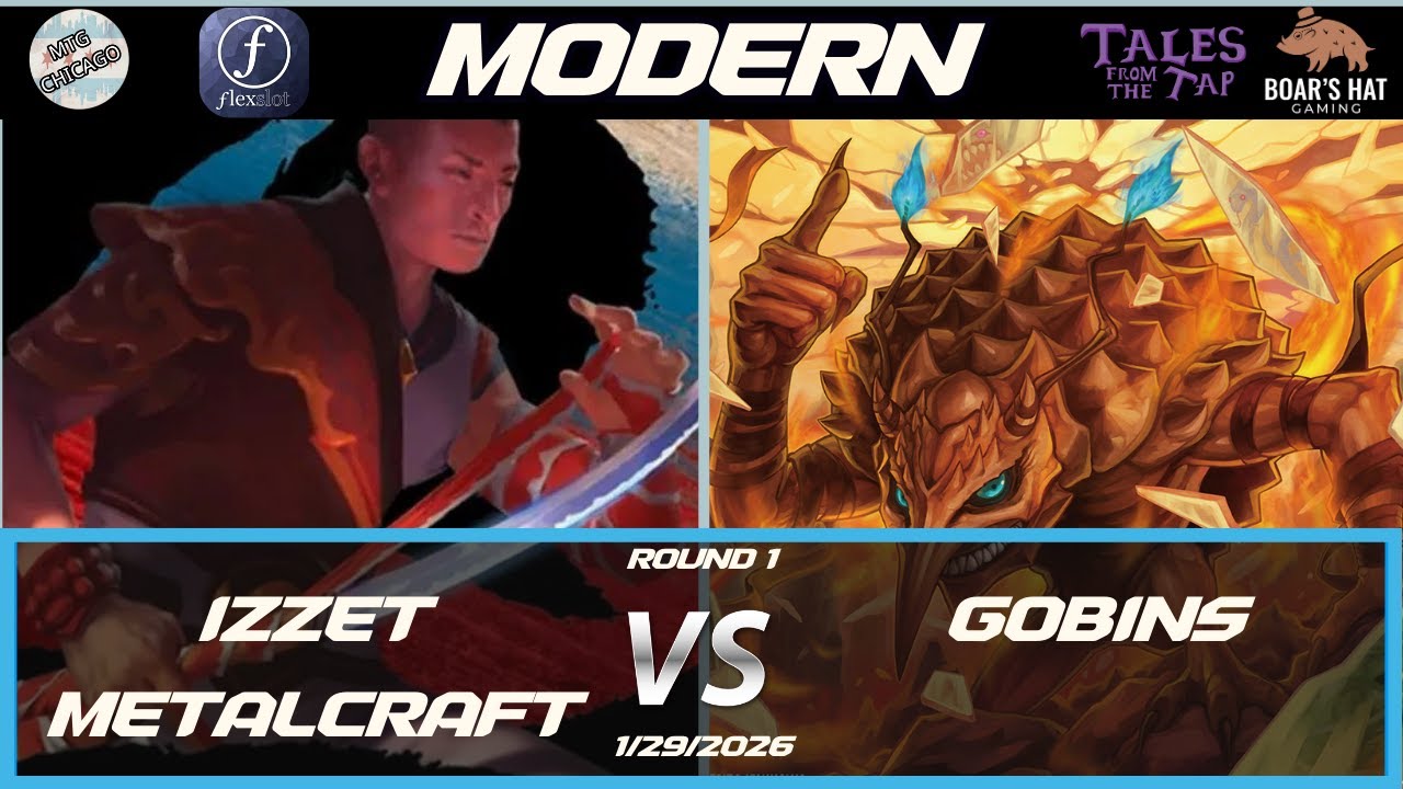 Izzet Metalcraft против Goblins [MTG Modern, 1 раунд]