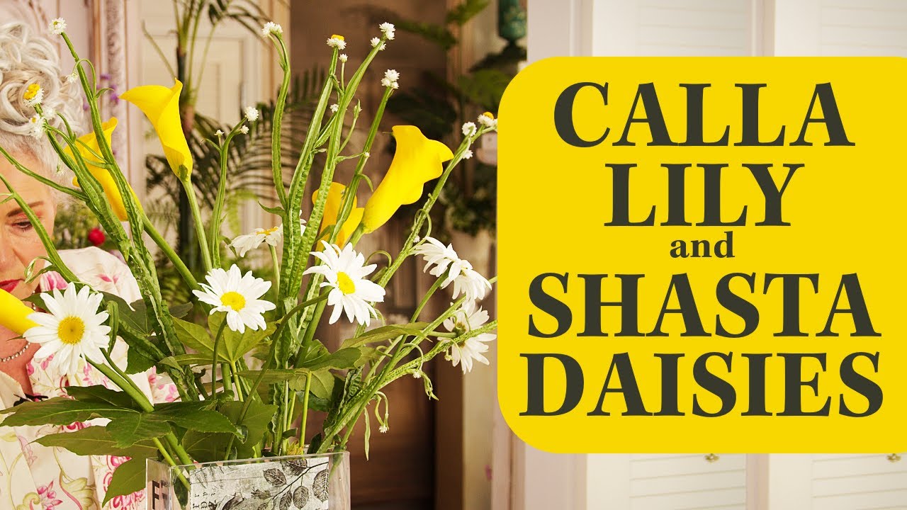 Yellow Calla Lilies with Shasta Daisies | Floristry Design Tutorial
