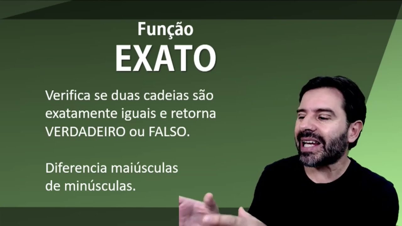 Função EXATO no Excel