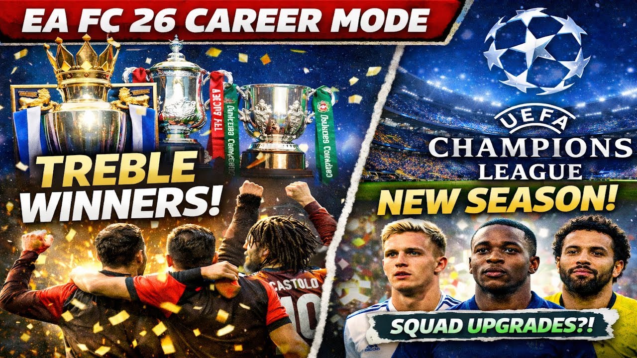 EA FC 26 Career Mode | TREBLE WINNERS 🏆 Champions League Awaits! | PES UNITED