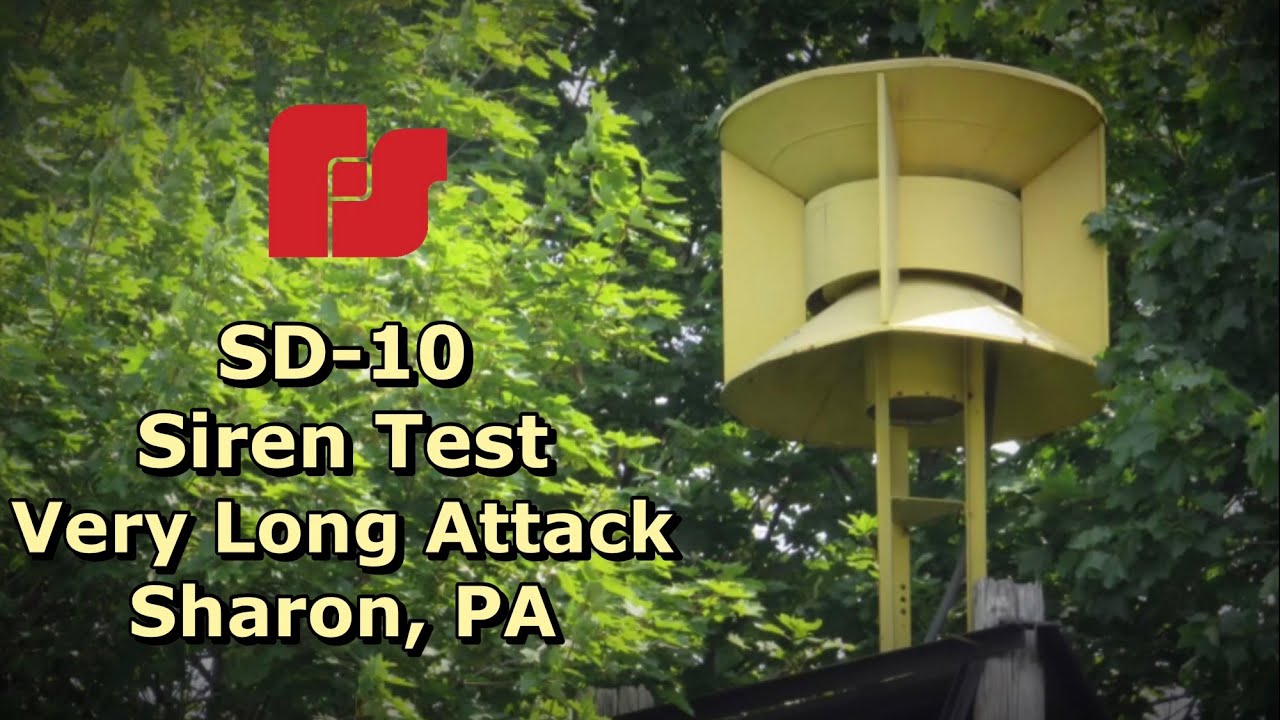 Federal Signal SD-10, Siren Test, Very Long Attack, Sharon, PA