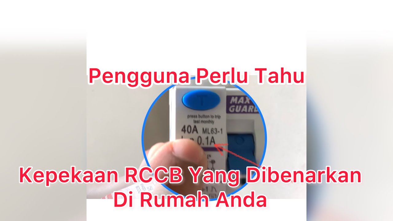 ZAHRAN ENGINEERING: Wiring Rumah MAIK - Kepekaan RCCB Bagi Rumah Kediaman Maksima 0.1mA Bukan 0.3mA