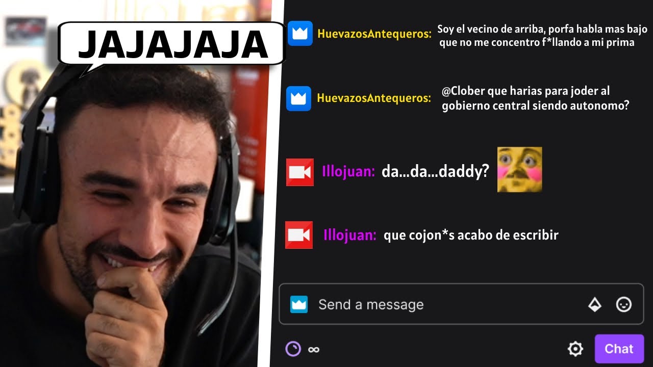 ILLOJUAN REACCIONA A LOS MENSAJES MAS RANDOM DE SU CHAT