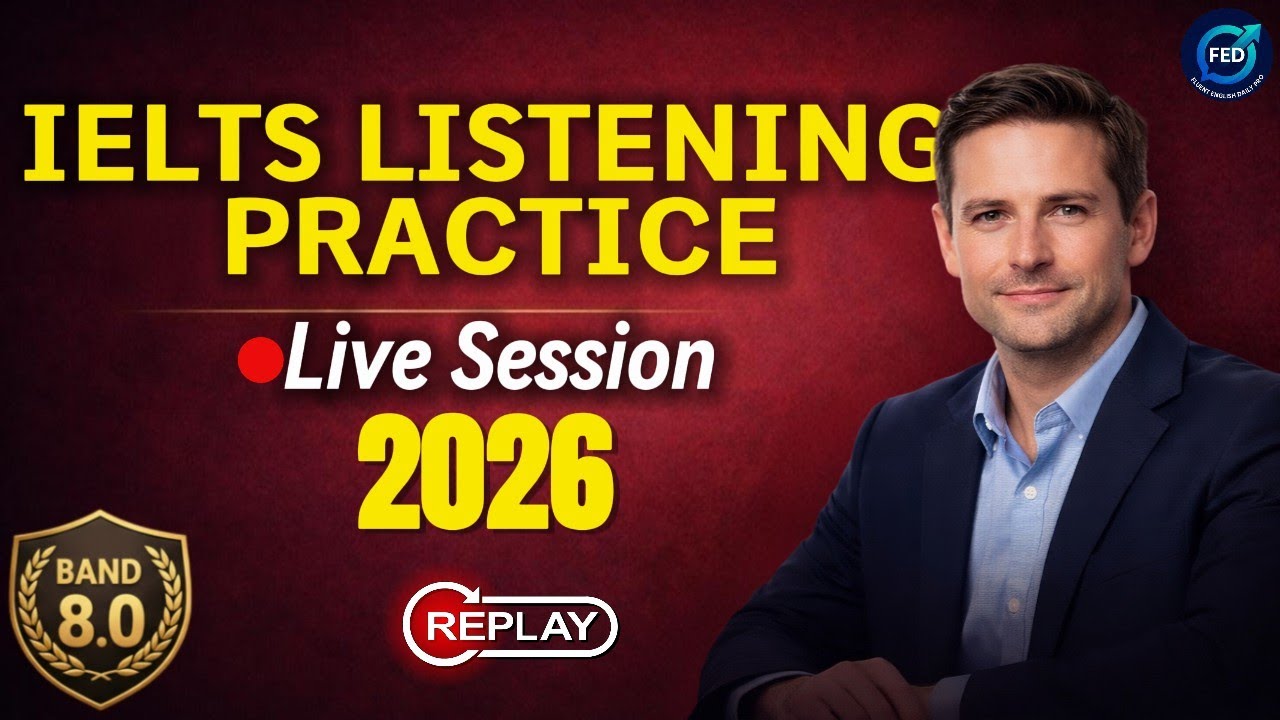 🔴 IELTS Listening Practice 2026 | Passive English Listening for Study, Work & Relax (With Subtitles)