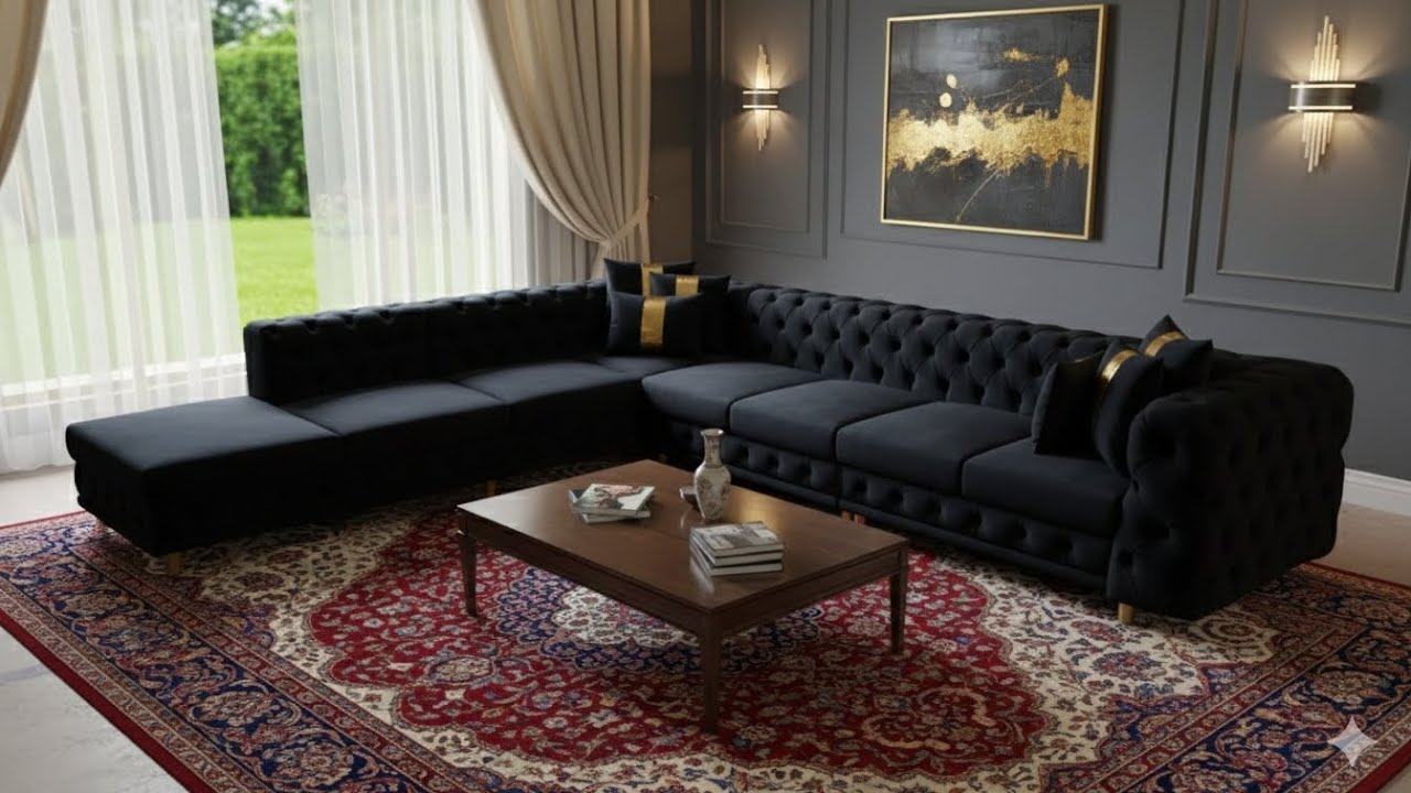 How to Making L-Shape chesterfield Sofa Process step by step