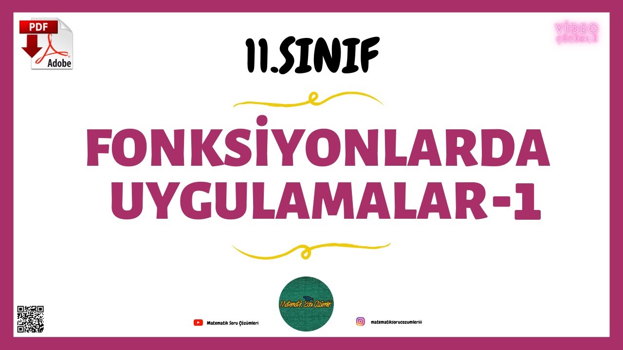 (PARABOL) FONKSİYONLARDA UYGULAMALAR-1 | 11.Sınıf Matematik Konu Anlatımı (2020-2021)