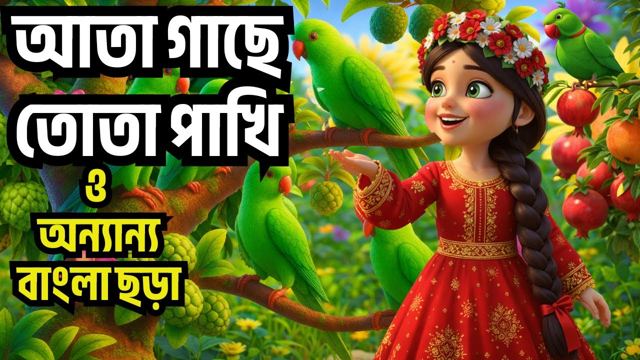 আতা গাছে তোতা পাখি | Moumachi Moumachi & More Bangla Rhymes | 3D Bengali Rhymes cartoon |CottoDuniya