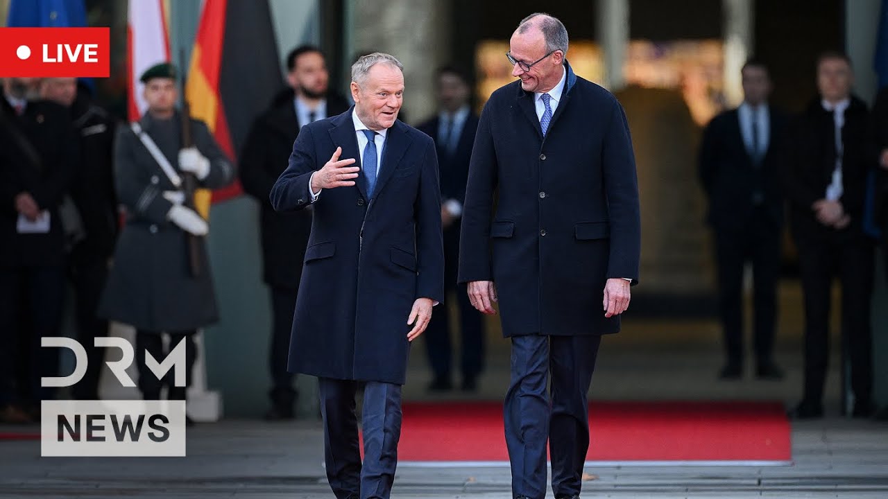 LIVE: Merz and Tusk Hold Joint News Conference in Berlin | DRM News | AC1F