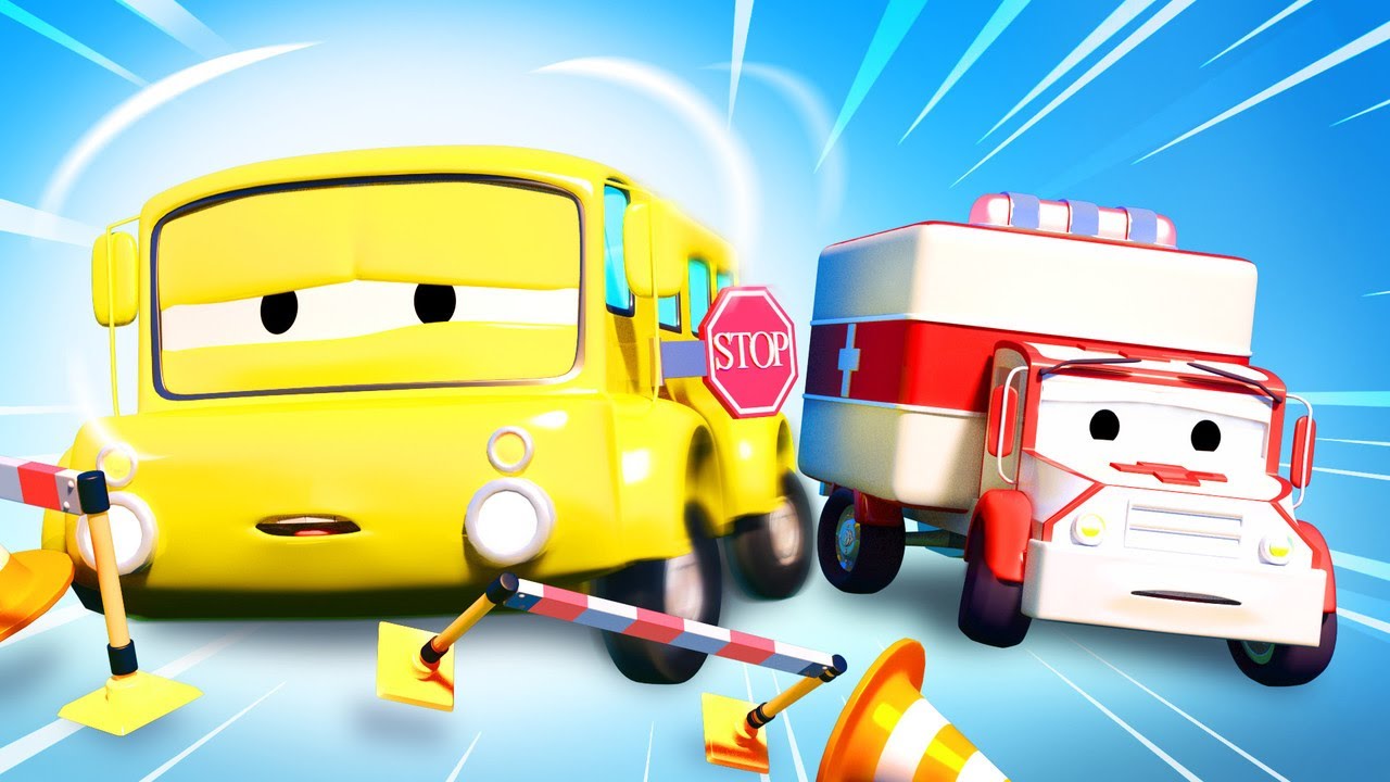 Amber the Ambulance -  Lily Takes Cold Medication That Makes Her Drowsy - Car City ! Trucks Cartoons