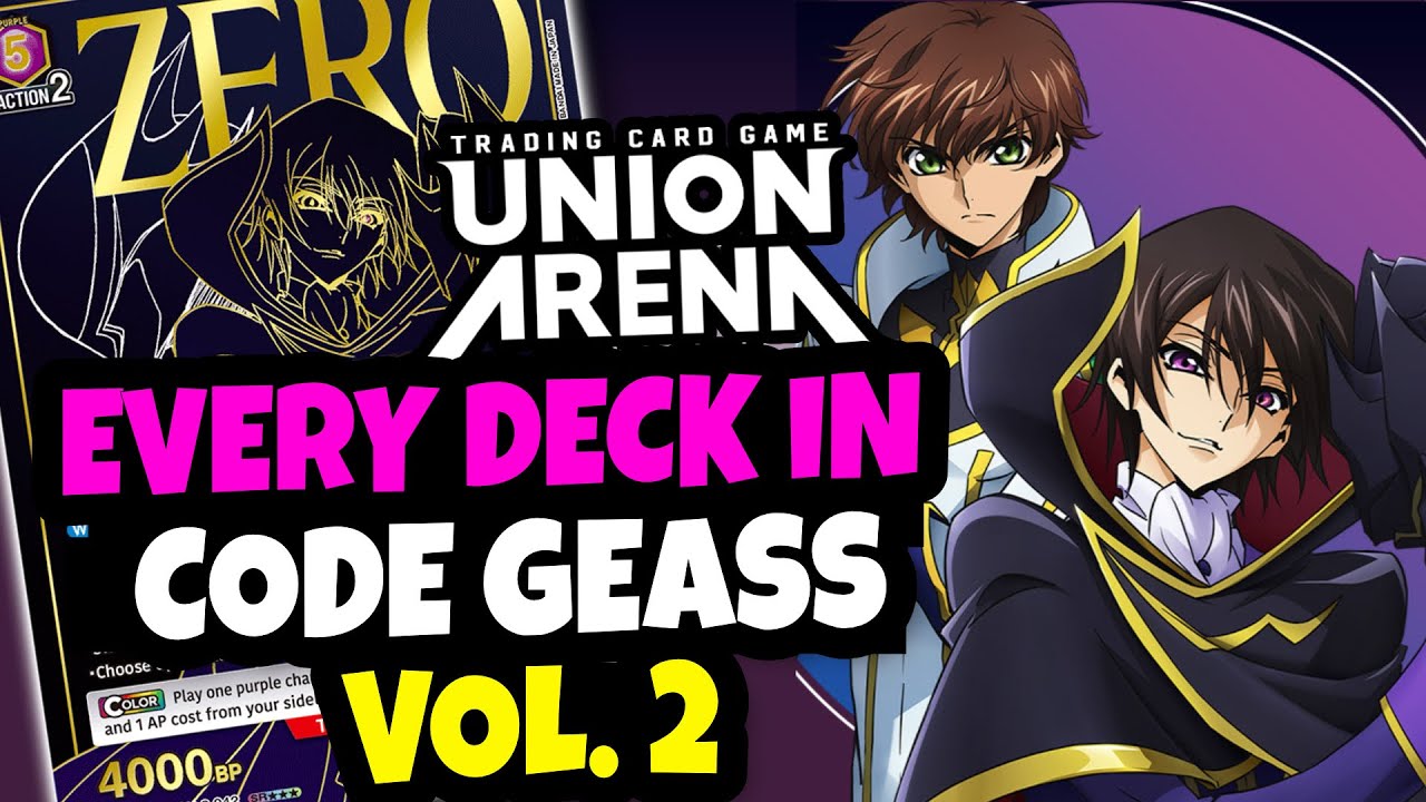 Every Deck in Code Geass Vol. 2 - Union Arena Deck Lists and Overview