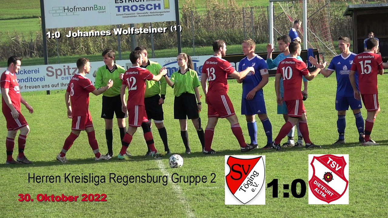 SV Töging - TSV Dietfurt 1:0 - Herren Kreisliga Regensburg Gruppe 2