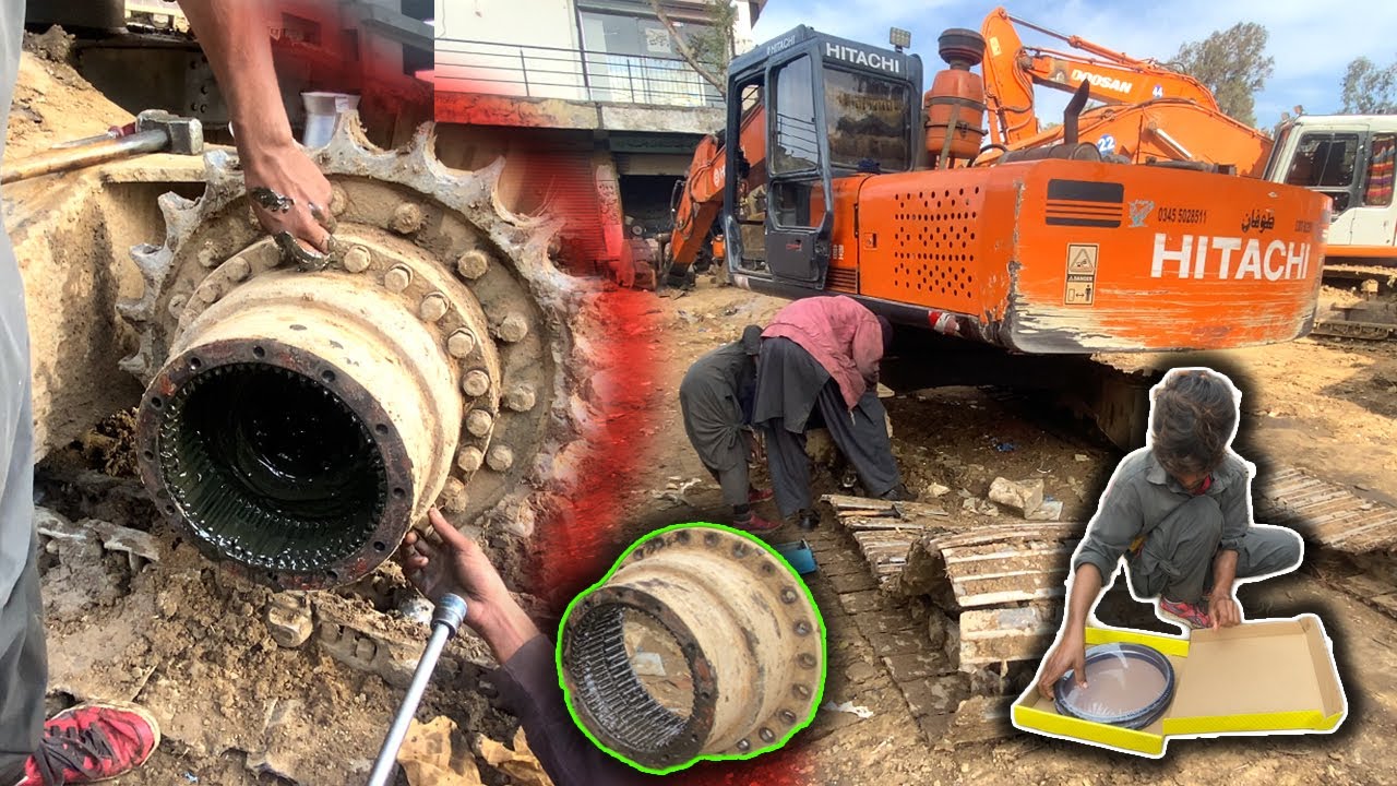 Repairing and restoration of Excavator Rear Chain Sprocket by young guys @skillsstories