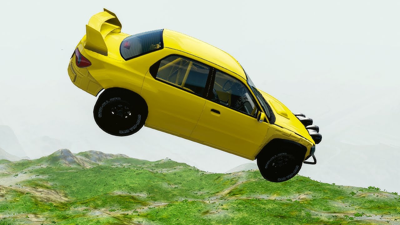High-Speed Mountain Plunge: Car's Uncontrolled Descent Ends in Epic Crash! - BeamNG DRIVE | PART 1