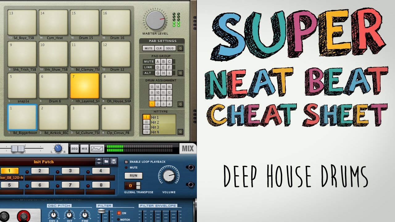 Основы игры на барабанах в стиле Deep House: шпаргалка по супераккуратным битам