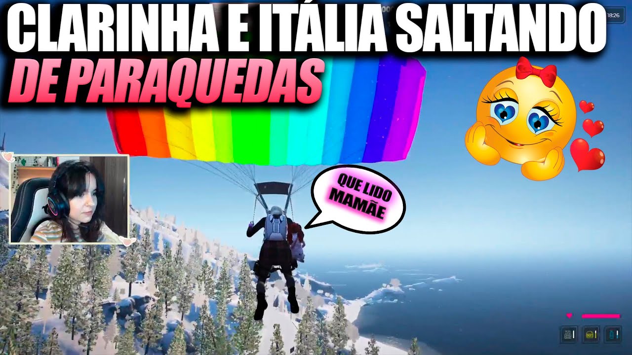 CLARINHA E ITÁLIA SALTANDO DE PARAQUEDAS  😍😍 ** A CENA MAIS FOFINHA DO MUNDO** MARIA FOI DE F kkkk