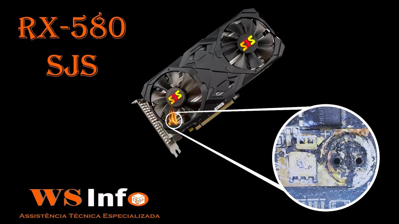 Placa de Video RX-580 de um Inscrito literalmente pegou fogo, Sera que deu Reparo?