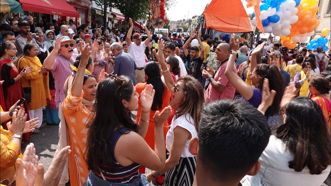 Hare Krishna Devotees Dancing Ecstatically, Chanting, Hare Krishna Mantra | Janmashtami Celebration