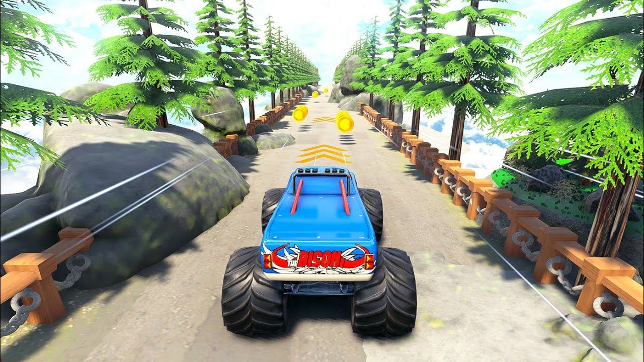 Mountain climb stunt car game play Crazy Lebals ✅👍