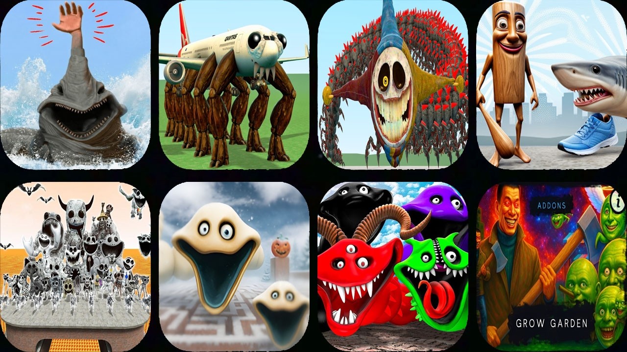 Nextbots In Playground Mod NEW UPDATE 11.1.0 ALL HUNGRY WORM VS CRABPLANE FAMILY In Sandbox In Space