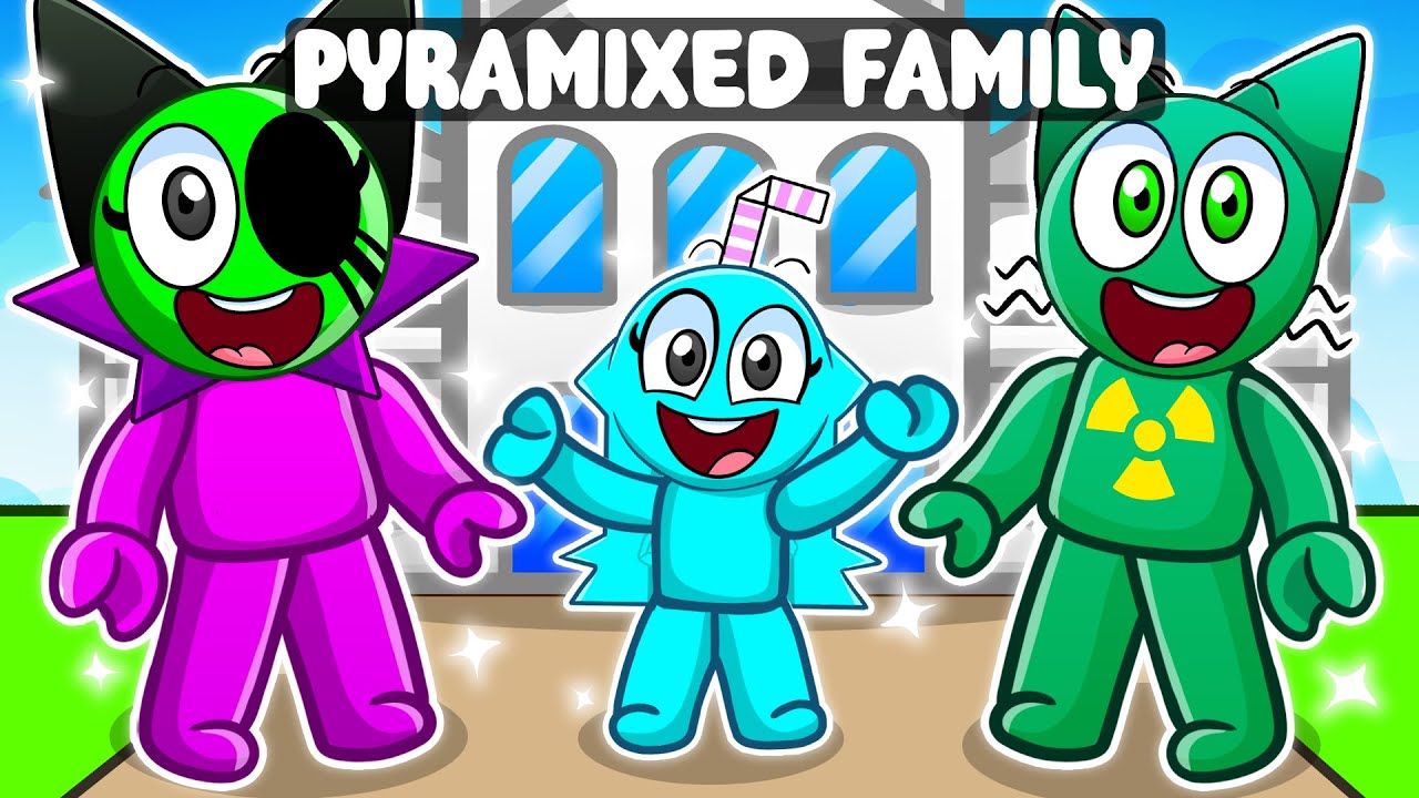 Adopted by a SPRUNKI PYRAMIXED FAMILY in Roblox!