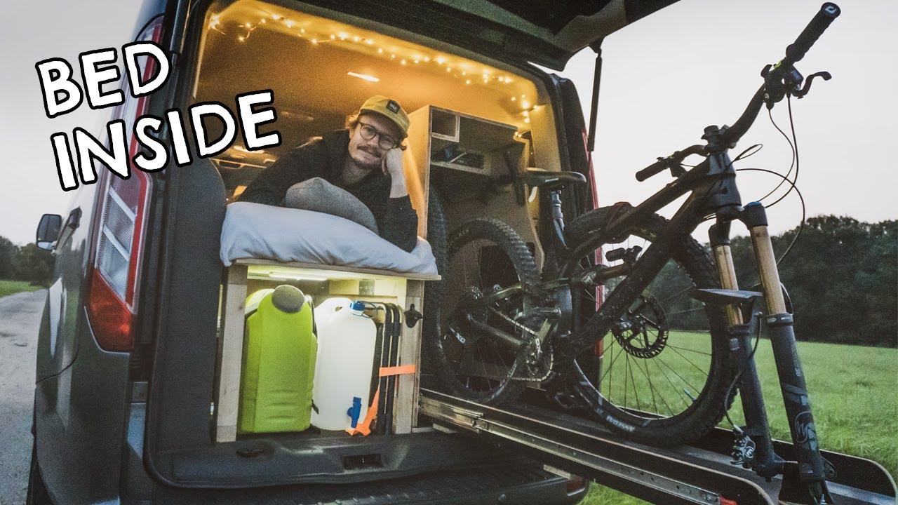 Bett UND Bike Garage im Bus? -  Bike Van Series #6 | Ford Tourneo Custom | Vanlife | Freeride Flo